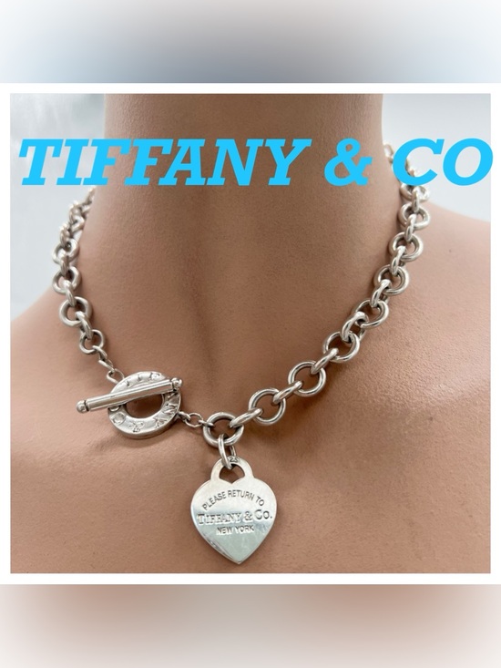 Tiffany & Co. Jewelry - 🔴Authentic Tiffany & Co. Sterling Silver RTT Heart Tag Toggle Link Necklace🔴